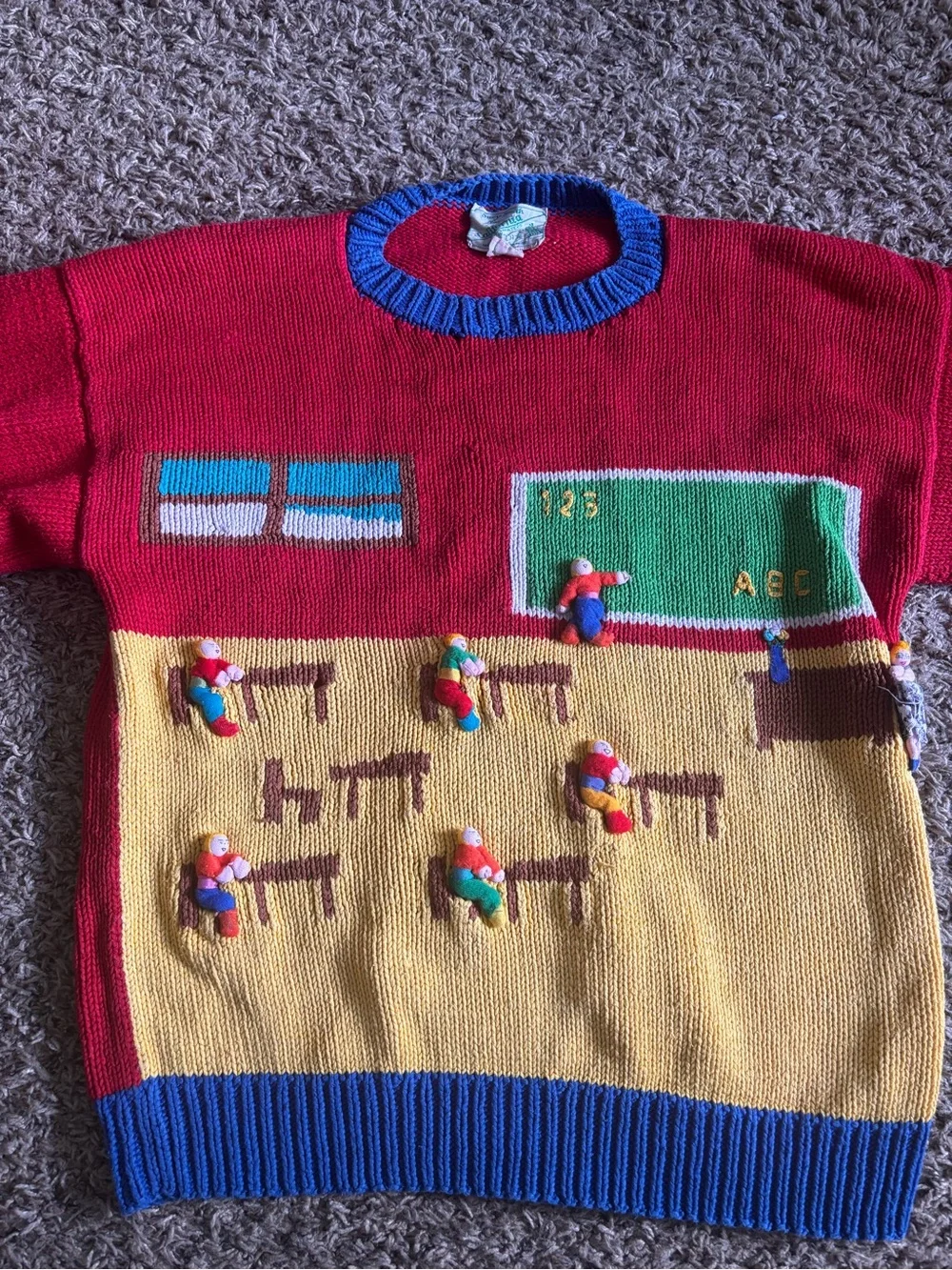Vintage Suzy Smith Classroom 3D Sweater